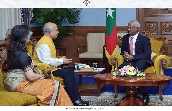 ރައީސް، އިންޑިއާ ސަފީރާ ބައްދަލުކުރައްވައިފި