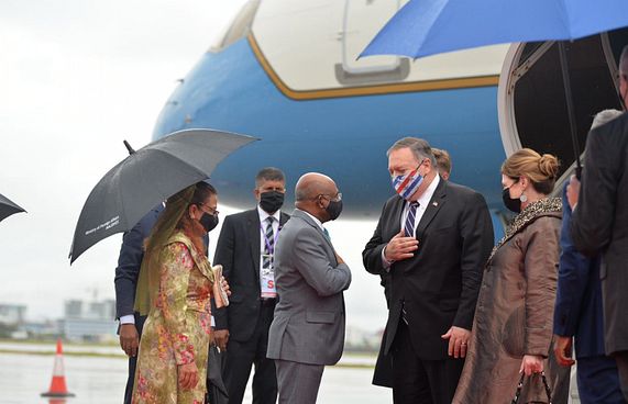 އެމެރިކާގެ ސެކްރެޓަރީ އޮފް ސްޓޭޓް ޕޮމްޕެއޯ ރާއްޖޭގައި