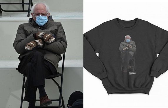 ބާނީ ސޭންޑާޒްގެ "މީމް" ފެޝަން ޓްރެންޑަކަށް