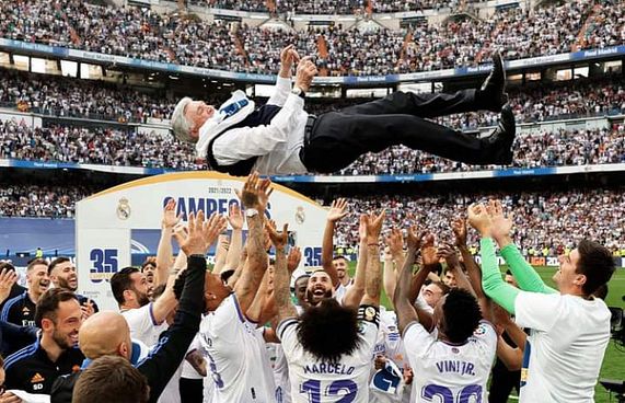 ރެއާލްއިން ލީގު ކާމިޔާބުކޮށް އަންޗެލޮޓީއަށް ރެކޯޑެއް