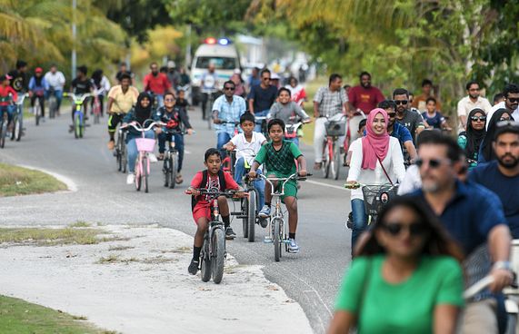 ހުޅުމާލެއަށް ބައިކް ޝެއަރިން ތައާރަފުކުރަނީ