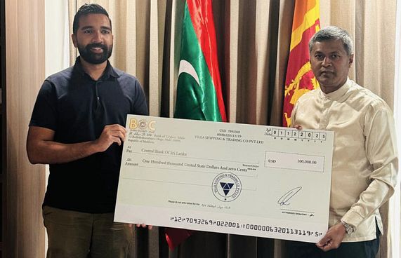 ސްރީލަންކާއަށް އެހީވާން ވިލާއިން އެއް ލައްކަ ޑޮލަރު