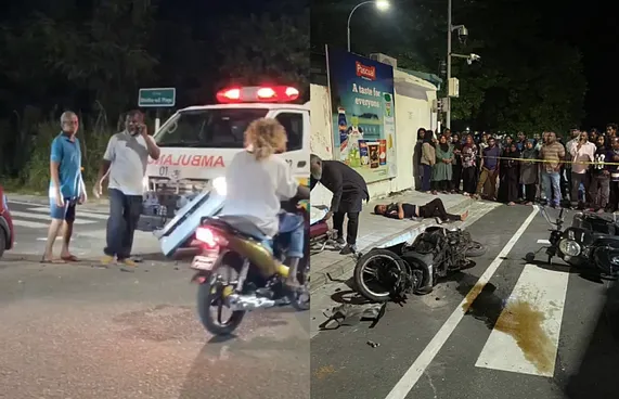 އައްޑޫގައި އެމްބިއުލެންސް އެކްސިޓެންޑުވުމުގެ ދެ ހާދިސާއެއް