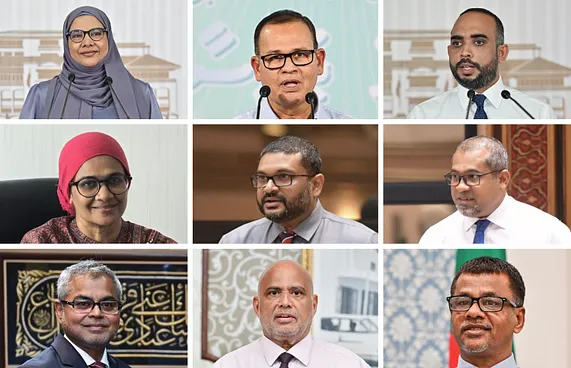 9 މިނިސްޓަރަކު އިސްތިއުފާ ދެއްވައިފި