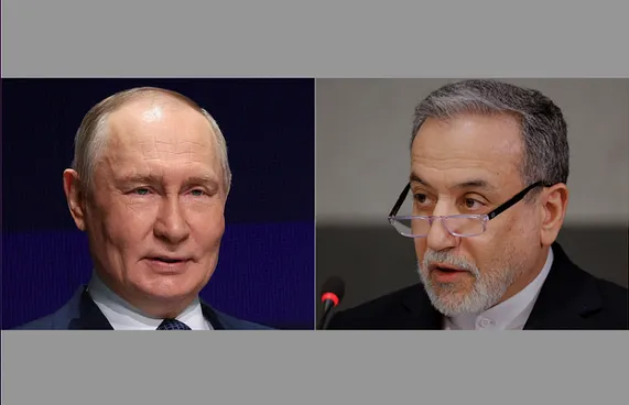 އީރާންގެ ފޮރިން މިނިސްޓަރު ޕުޓިންއާ ބައްދަލުކުރަނީ