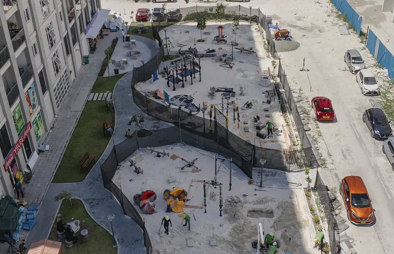 ސްޓެލްކޯ ފްލެޓް ސަރަހައްދުގައި ކުޑަކުދިންގެ ޕާކަކާއި އައުޓްޑޯ ޖިމެއް ހަދަން ފަށައިފި