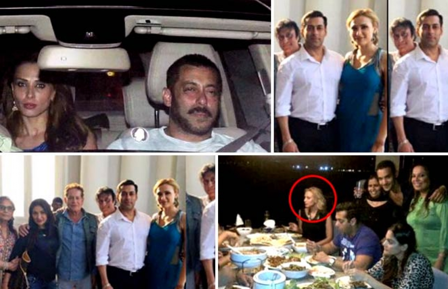 އެކި ދުވަސްތަކުގައި ސަލްމާނާއި އޫލިއާ އެކުގައި އަދި އާއިލާގެ ބައެއް މެމްބަރުންނާ އެކު.