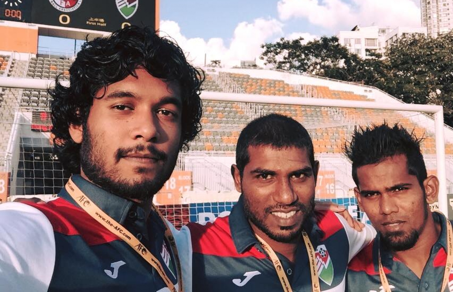 ގައުމީ ޓީމުގެ ތިން ކީޕަރުން ކަމަށްވާ އިމްރާން މުހައްމަދު (މ) އާއި މުހައްމަދު އިމްރާން (ކ) އަދި އިފްރާހް އަރީފް.