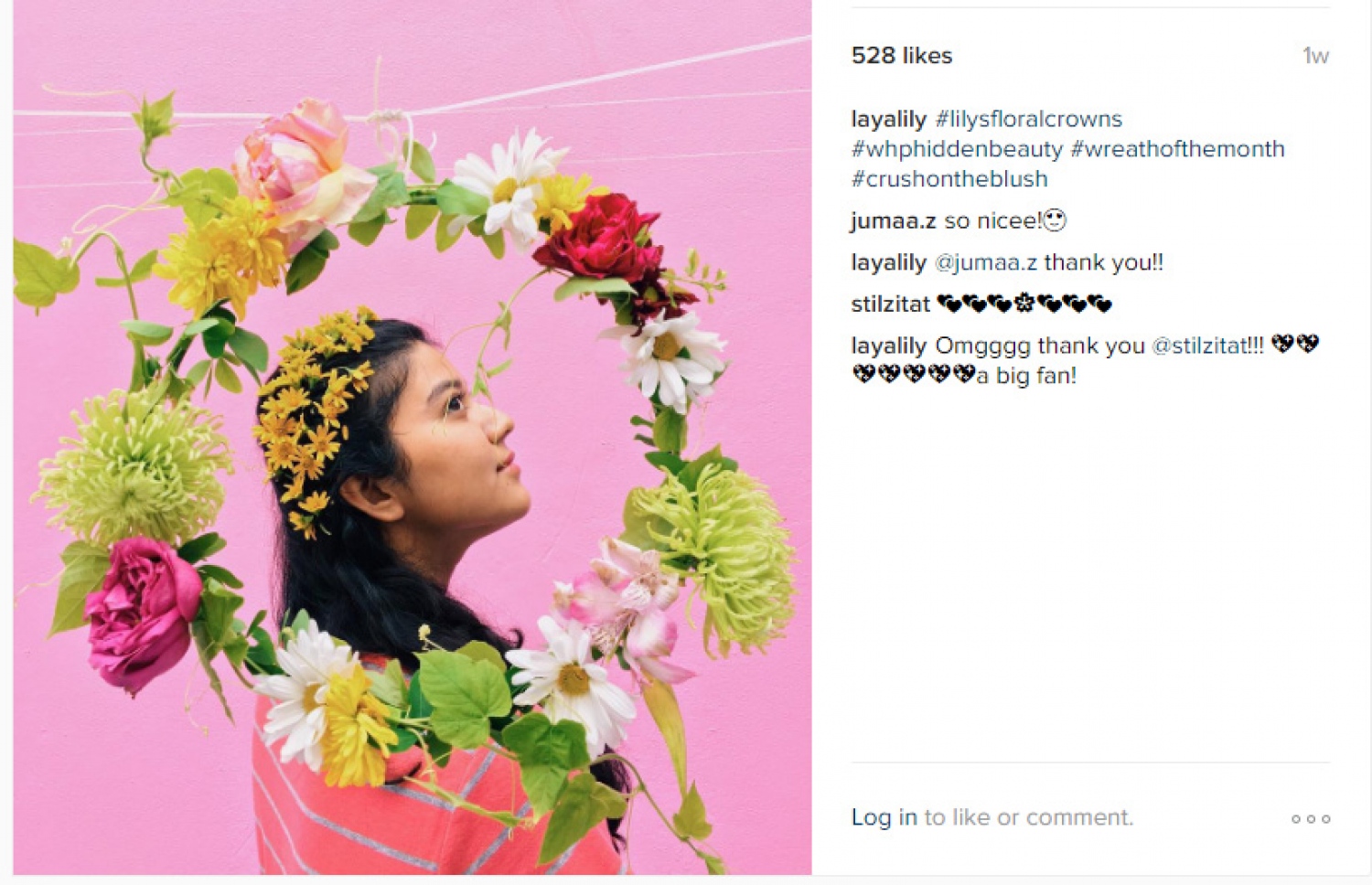 ލަޔާގެ އިންސްޓަގްރާމް ޕޯސްޓެއް