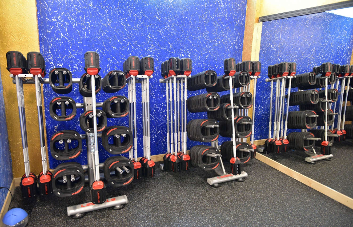 ރިވައިވް ފިޓްނަސް ސެންޓަރުގައި ހުންނަ ބައެއް އިކުއިޕްމަންޓް: މިއީ މަޝްހޫރު ފިޓްނަސް ބްރޭންޑް "ލެސްމިލްސް"ގެ އިކުއިޕްމަންޓް. -- ފޮޓޯ: މުހައްމަދު ޝަރުހާން / މިހާރު