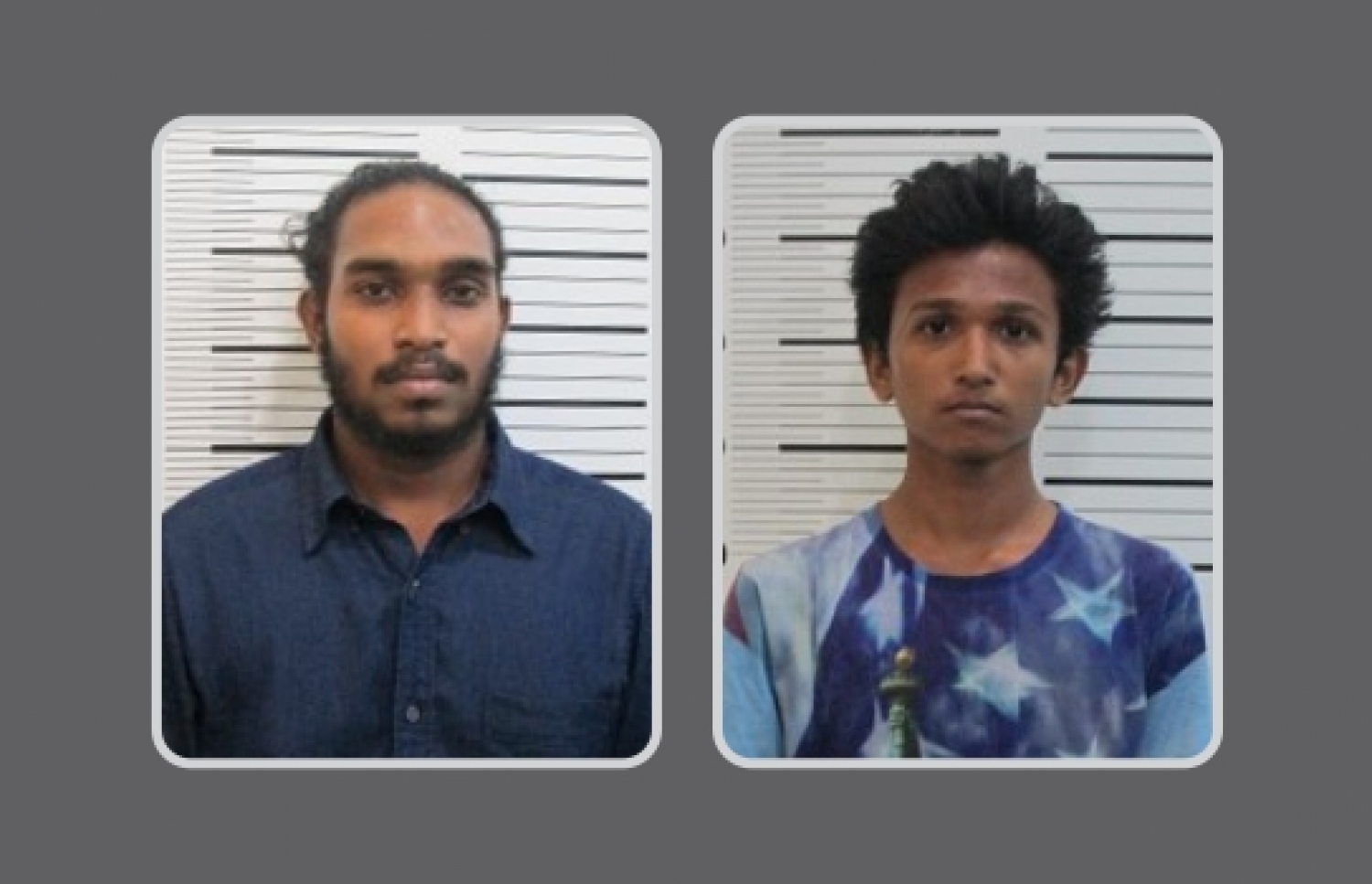 ފާތިރުގެ މަރުގެ މައްސަލާގައި ހޯދަމުން އަންނަ އިބާދަތު (ކ) އާއި އިރުފާން. --ފޮޓޯ: ޕޮލިސް