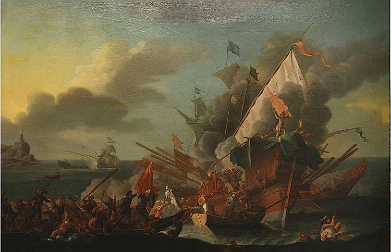 އުސްމާނީ ދައުލަތުގައި މުސްލިމުންގެ ކަނޑުގެ ލަޝްކަރުން ހުޅަނގުގެ ބާރުތަކާ ދެކޮޅަށް ކުރި ހަނގުރާމައެއްގެ ޚިޔާލީ ކުރެހުމެއް.