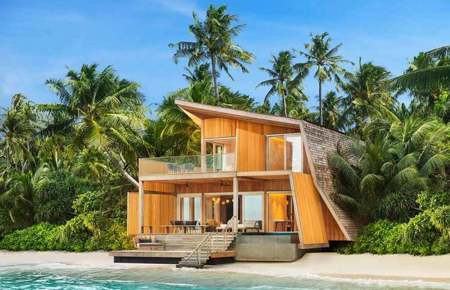 ސެއިންޓް ރެޖިސް ވޮށްމުލީގައި ހަދާފައިވާ ވިލާއެއެއް: އަގު ބޮޑު ރިސޯޓްތަކެއް ހުޅުވި ނަމަވެސް އެނދުތައް ފުރާލަން ގޮންޖެހުންތަކަކާ ވަނީ ކުރިމަތިވެފައި.