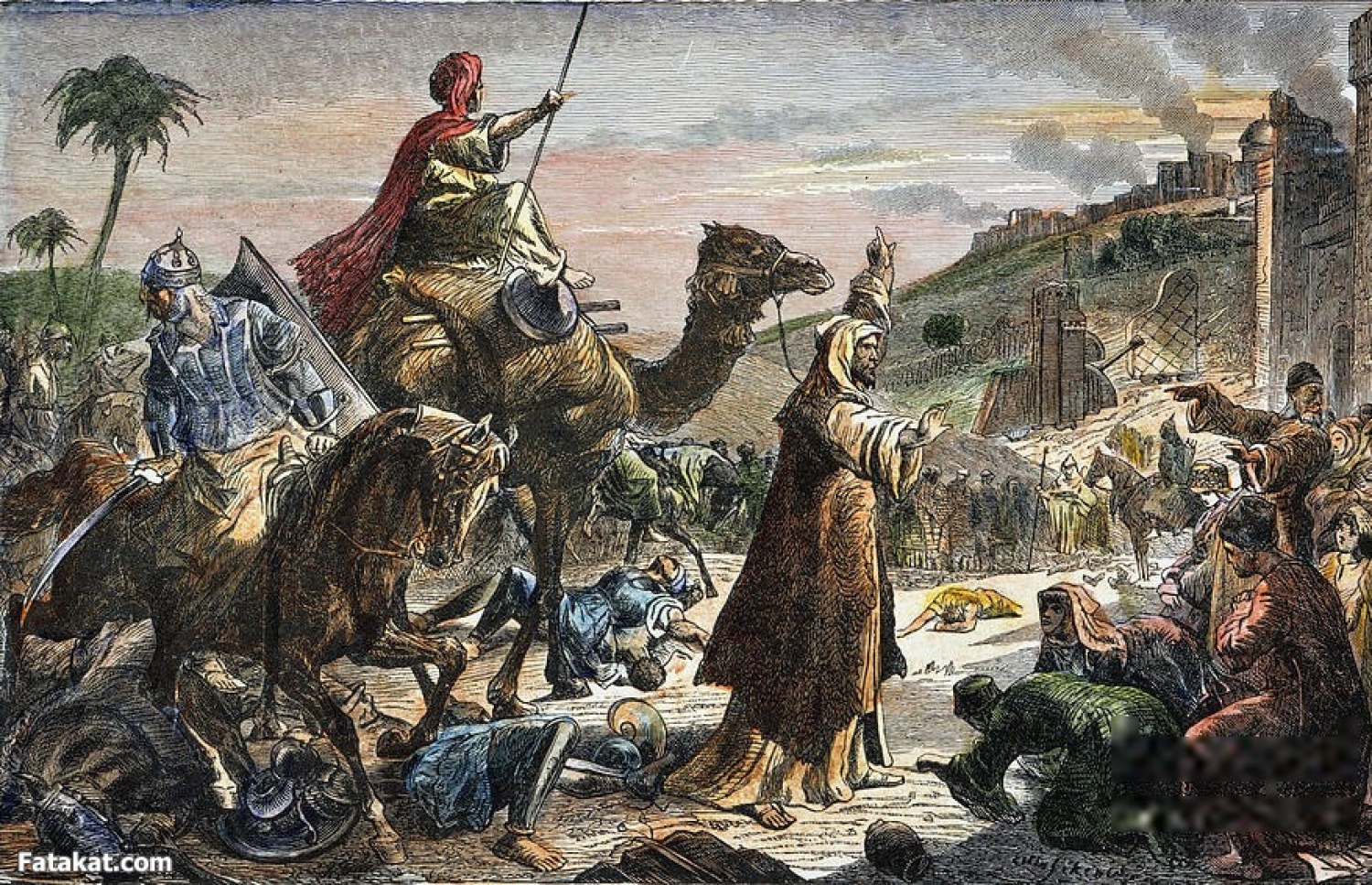 މުސްލިމުންގެ ހަނގުރާމަތައް ދައްކައިދޭ ކުރެހުމެއް. މުސްލިމުންގެ ބާރު އޮތް ދުވަސްވަރު ދުނިޔޭގެ ބޮޑެތި ބާރުތައް ވަނީ ނިކަމެތިވެފައި.