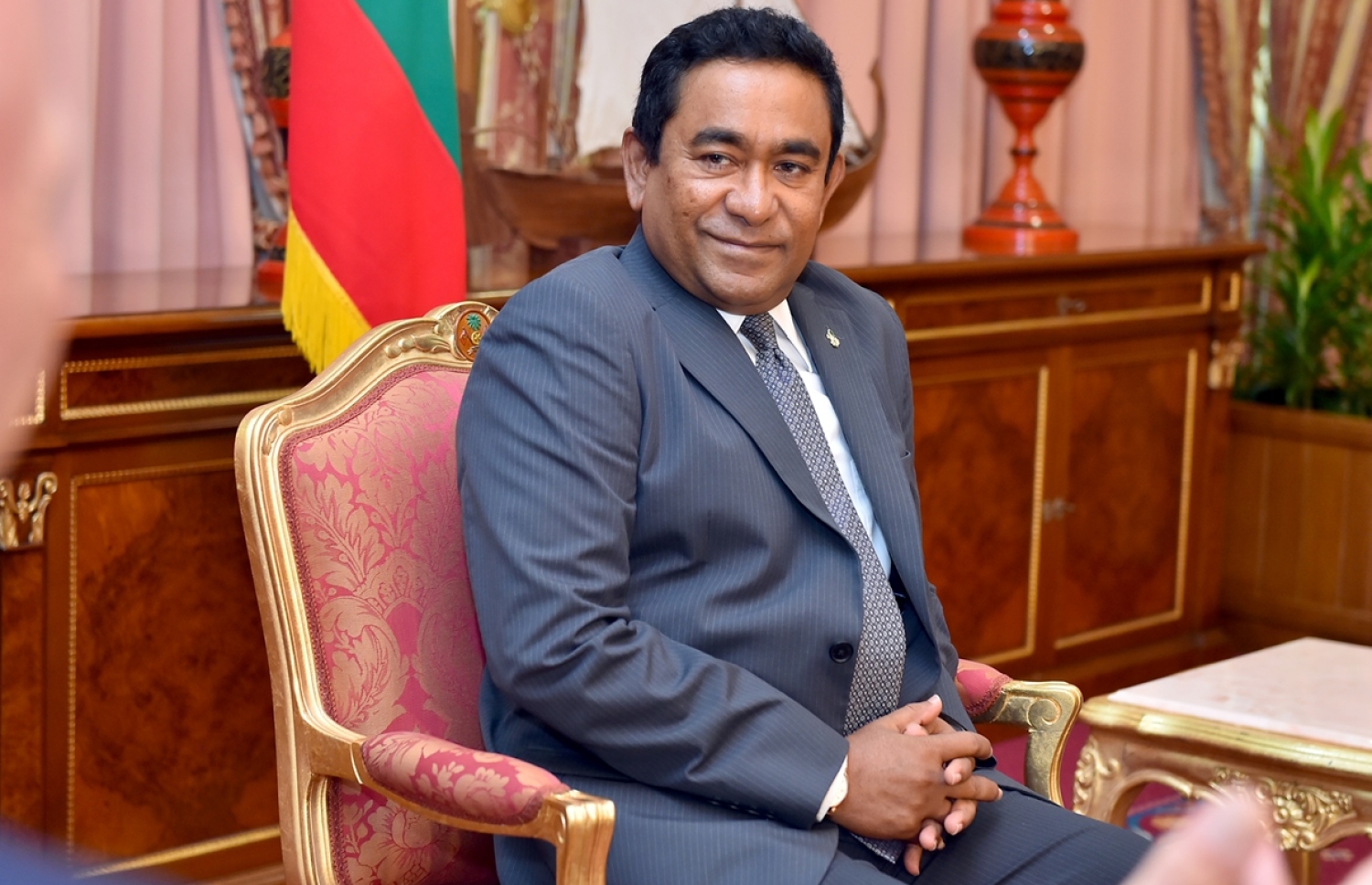 ރާއްޖޭގެ ރައީސުލް ޖުމްހޫރިއްޔާ އަބްދުﷲ ޔާމީން އަބްދުލްގައްޔޫމް. --ފޮޓޯ ރައީސް އޮފީސް