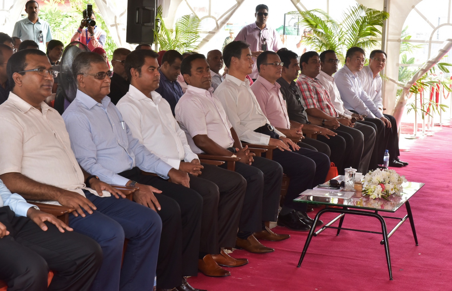 ސްޓެލްކޯ އިން ހުޅުމާލޭގައި ހަދާ އިންޖީނުގޭގެ ބިންގާ އެޅުމަށް މިއަދު ބޭއްވި ރަސްމިއްޔާތުގެ ތެރެއިން. --މިހާރު ފޮޓޯ މުހައްމަދު ޝަރުހާން