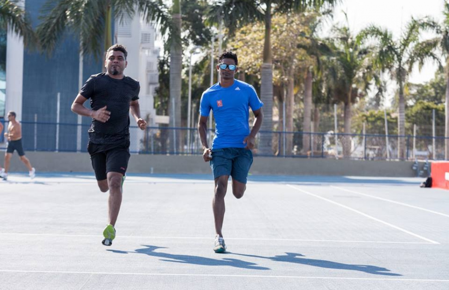 ސާއިދު (ކ) މަރޭ އާ އެކު ރަމްޒީ ޓްރެއިނިން ސެޝަނެއްގައި ބައިވެރިވަނީ. --ފޮޓޯ: އިބްރާހިމް އުޝާފަތު