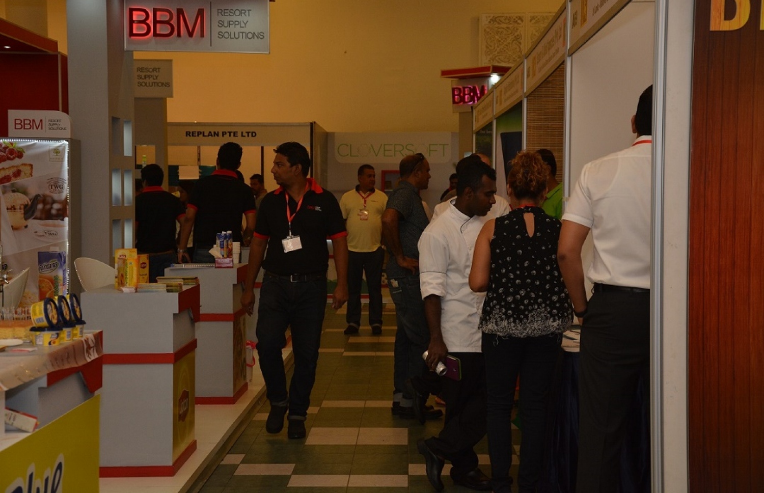 މިދިޔަ އަހަރުގެ ހޮޓެލް އޭޝިއާ އެގްޒިބިޝަންގައި ހުރި ބީބީއެމްގެ ސްޓޯލެއް: މި އަހަރުގެ ފެއާ އޮންނާނީ އަންނަ މަހު.-- ފޮޓޯ: ބީބީއެމް