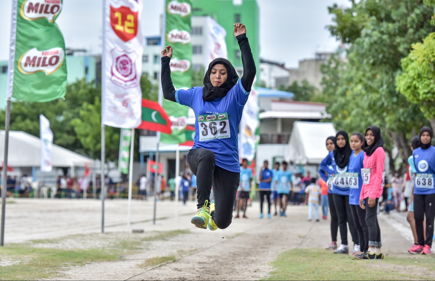 އިންޓަ ސްކޫލް އެތުލެޓިކްސް މުބާރާތުގައި ދަރިވަރަކު ވާދަކުރަނީ. -- ފޮޓޯ: ނިޝާން އަލީ/މިހާރު