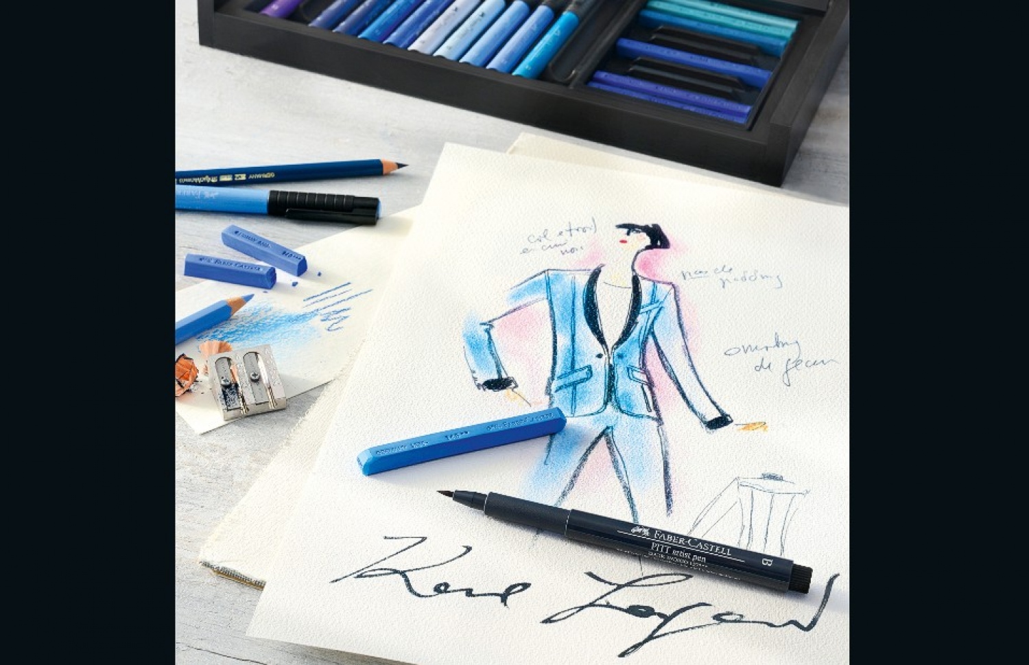 ކާލް ލަގަފެލްޑް ފޭބާ ކަސްޓެލް ބޭނުންކޮށްގެން ކުރަހާފައި