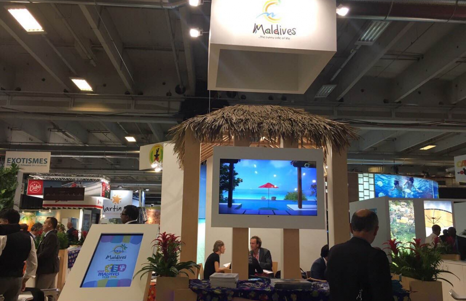 އައިއެފްޓީއެމް ފެއާގައި ހުރި ރާއްޖޭގެ ސްޓޭންޑް.-- ފޮޓޯ: އެމްއެމްޕީއާރުސީ