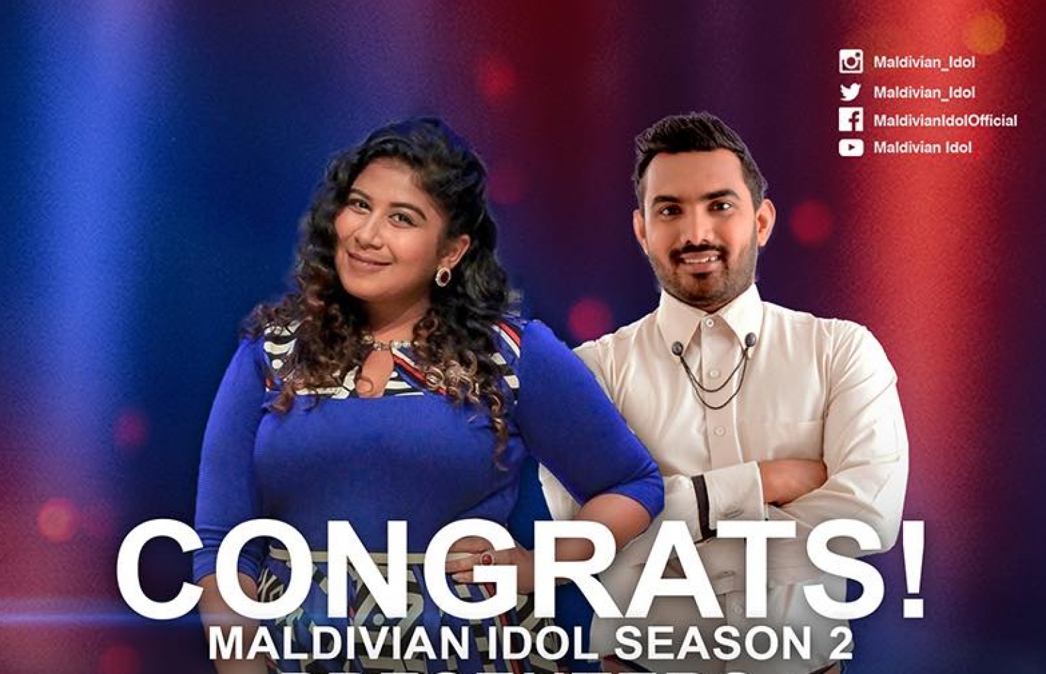 "މޯލްޑިވިއަން އައިޑޮލް 2" ގެ ދެ ޕްރެޒެންޓަރުން.