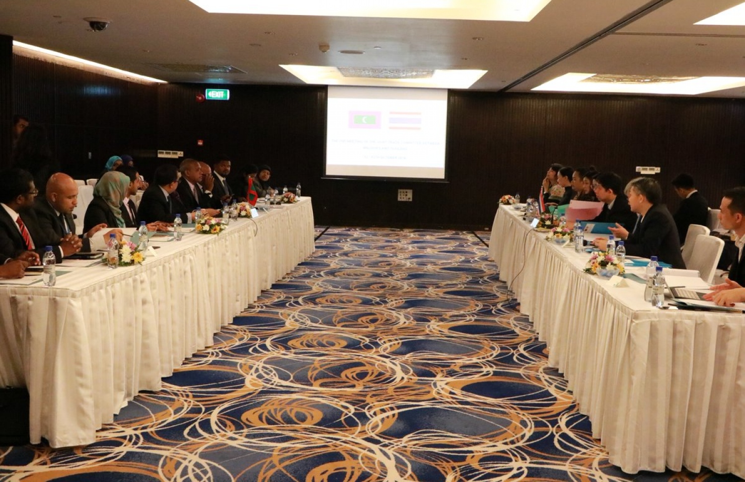 ރާއްޖެ އާއި ތައިލެންޑާ ދެމެދު އުފައްދާފައިވާ ޓްރޭޑް ކޮމިޓީގެ ދެވަނަ ބައްދަލުވުން އިއްޔެ ކުރިއަށް ދަނީ.-- ފޮޓޯ: އިކޮނޮމިކް މިނިސްޓްރީ