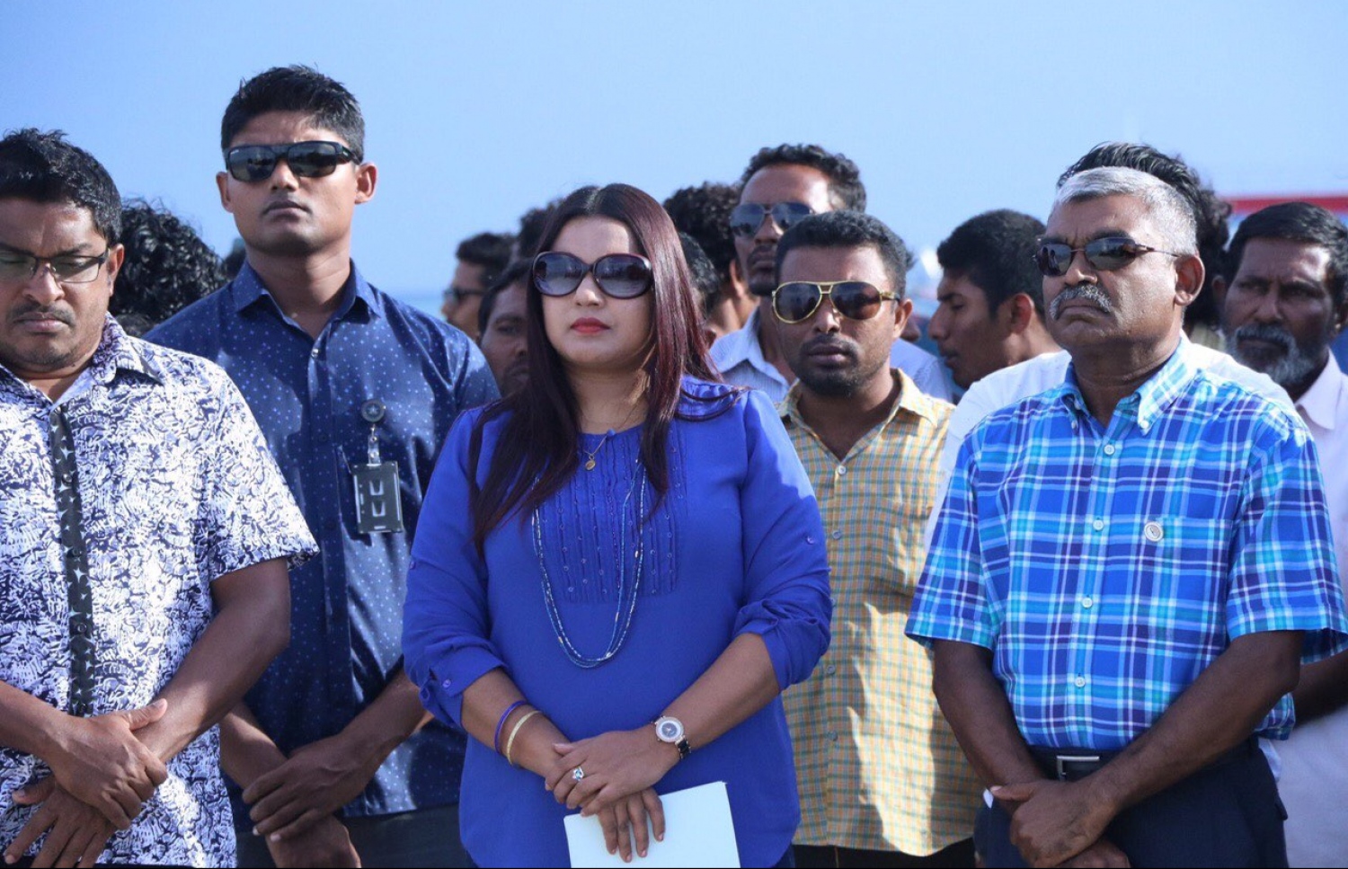 ގދ. ތިނަދޫގައި މިއަދު ބޭއްވި ސްވިމިން ޓްރެކް ހުޅުވުމުގެ ރަސްމިއްޔާތުގެ ތެރެއިން.-- ފޮޓޯ: ޔޫތު މިނިސްޓްރީ