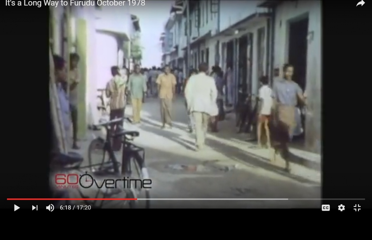 މީގެ 38 އަހަރު ކުރިން މާލޭގެ މަގެއްގެ މަތި: ސޭފާގެ 60 މިނިޓްސް"ގެ ރިޕޯޓުގައި އޭރު މާލެ އޮތްގޮތް ވަނީ ސިފަކޮށްދީފައި