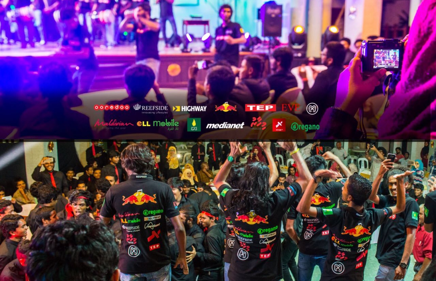 ހަބޭސް ބޮޑުބެރު ގްރޫޕުގެ ޒުވާނުން މިއުޒިކް ޝޯއެއް ދެނީ: މި ގްރޫޕުގެ އޮންލައިން މީޑިއާ ޕާޓްނަރަކީ "މިހާރު". --ފޮޓޯ: ހަބޭސް ބޮޑުބެރު ގްރޫޕް