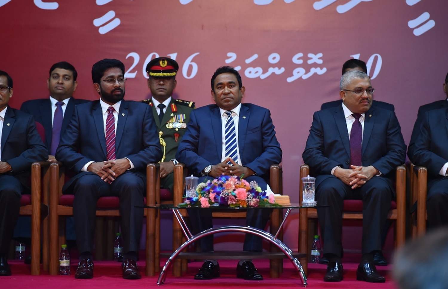 ޖުމްހޫރީ ދުވަހުގެ ޖަލްސާގައި ރައީސް ޔާމީން ބައިވެރިވެވަޑައިގަންނަވަނީ. --ފޮޓޯ: ރައީސް އޮފީސް