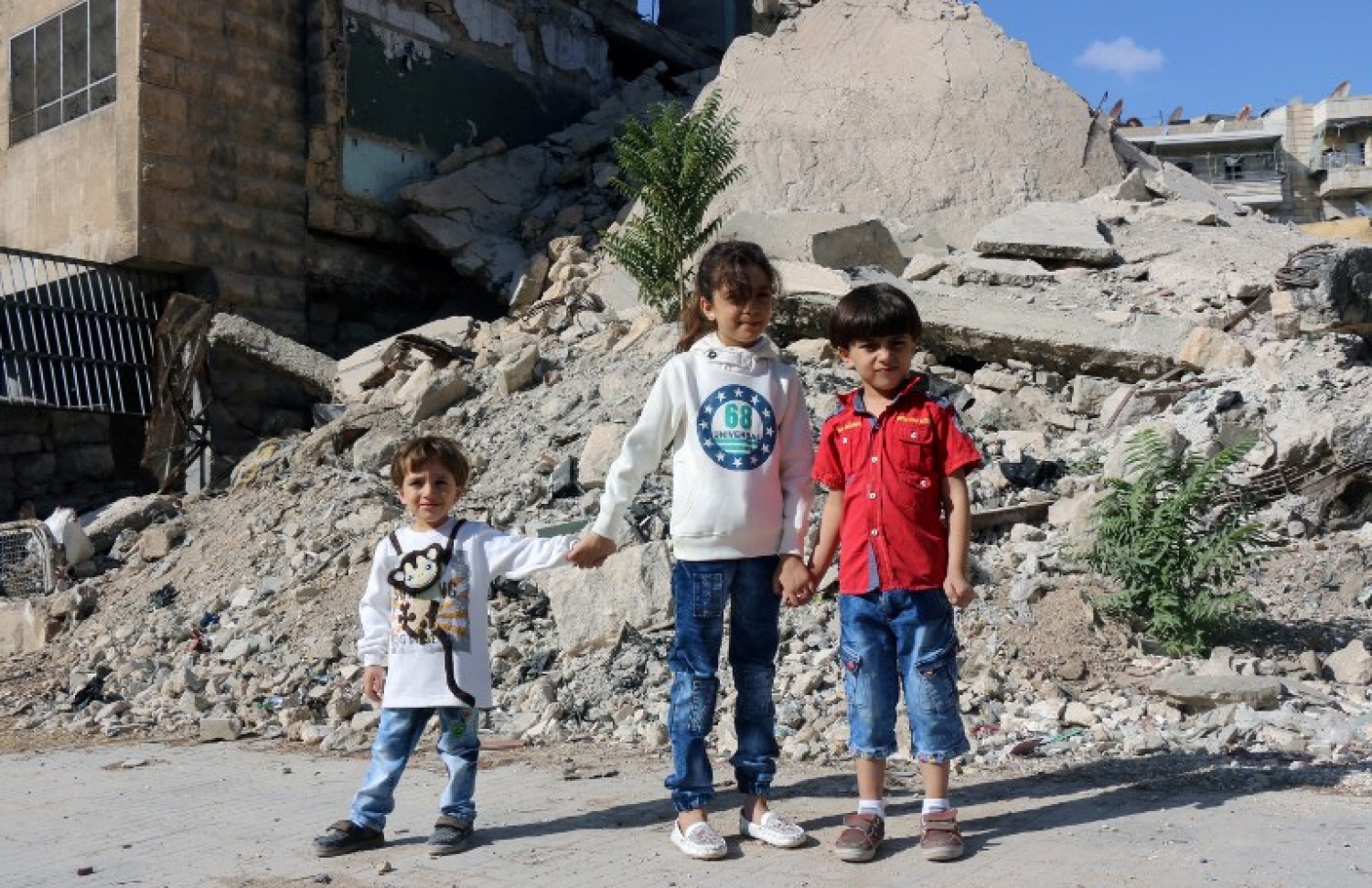 ހަލަބުން ޓްވީޓް ކުރާ ހަތް އަހަރުގެ އަންހެން ކުއްޖާ ބަނާ އޭނާގެ ކޮއްކޮމެންނާ އެކު. --ފޮޓޯ:އޭއެފްޕީ