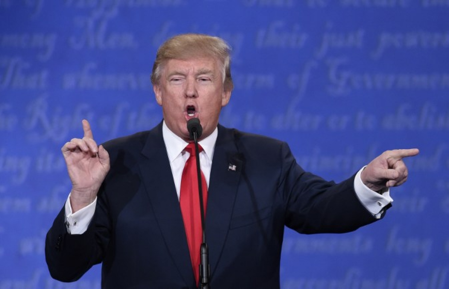 ރައީސް ކަމަށް އިންތިޚާބުކޮށްފައިވާ ޑޮނަލްޑް ޓްރަމްޕް. --ފޮޓޯ:އޭއެފްޕީ