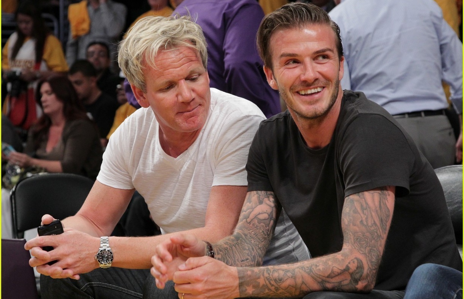 ބެކަމް އާއި ރަމްސީ: ބެކަމްގެ އާއިލާ އިން ރާއްޖޭގައި ބާއްވާ ޕާޓީގައި ރަމްސީ އާއި އޭނާގެ އަންހެނުން ވެސް ބައިވެރިވާނެ.-- ފޮޓޯ: އޭޕީ