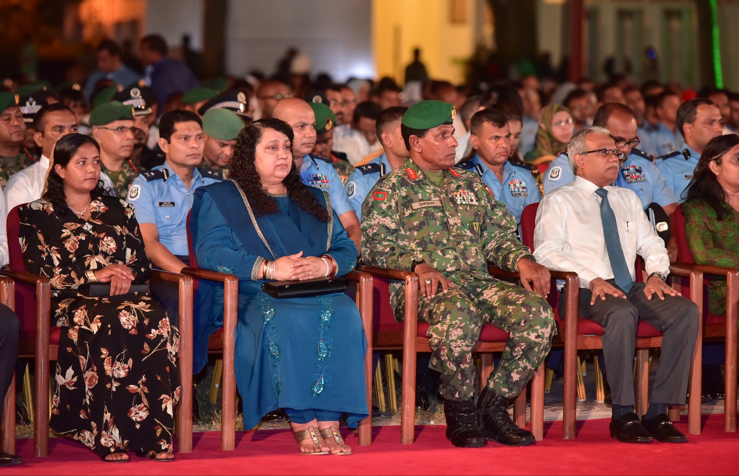 މާލެ: ޖެނުއަރީ 10، 2017- ރާއްޖެ އިސްލާމްވި ދުވަހުގެ މުނާސަބަތުގައި ބޭއްވި ޖަލްސާގެ ތެރެއިން.--- ފޮޓޯ: ނިޝާން އަލީ/މިހާރު