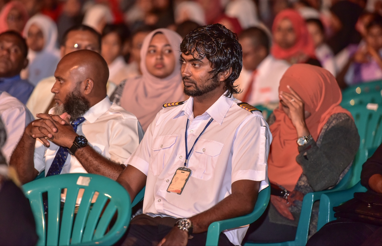 މާލެ: ޖެނުއަރީ 10، 2017- ރާއްޖެ އިސްލާމްވި ދުވަހުގެ މުނާސަބަތުގައި ބޭއްވި ޖަލްސާގެ ތެރެއިން.--- ފޮޓޯ: ނިޝާން އަލީ/މިހާރު