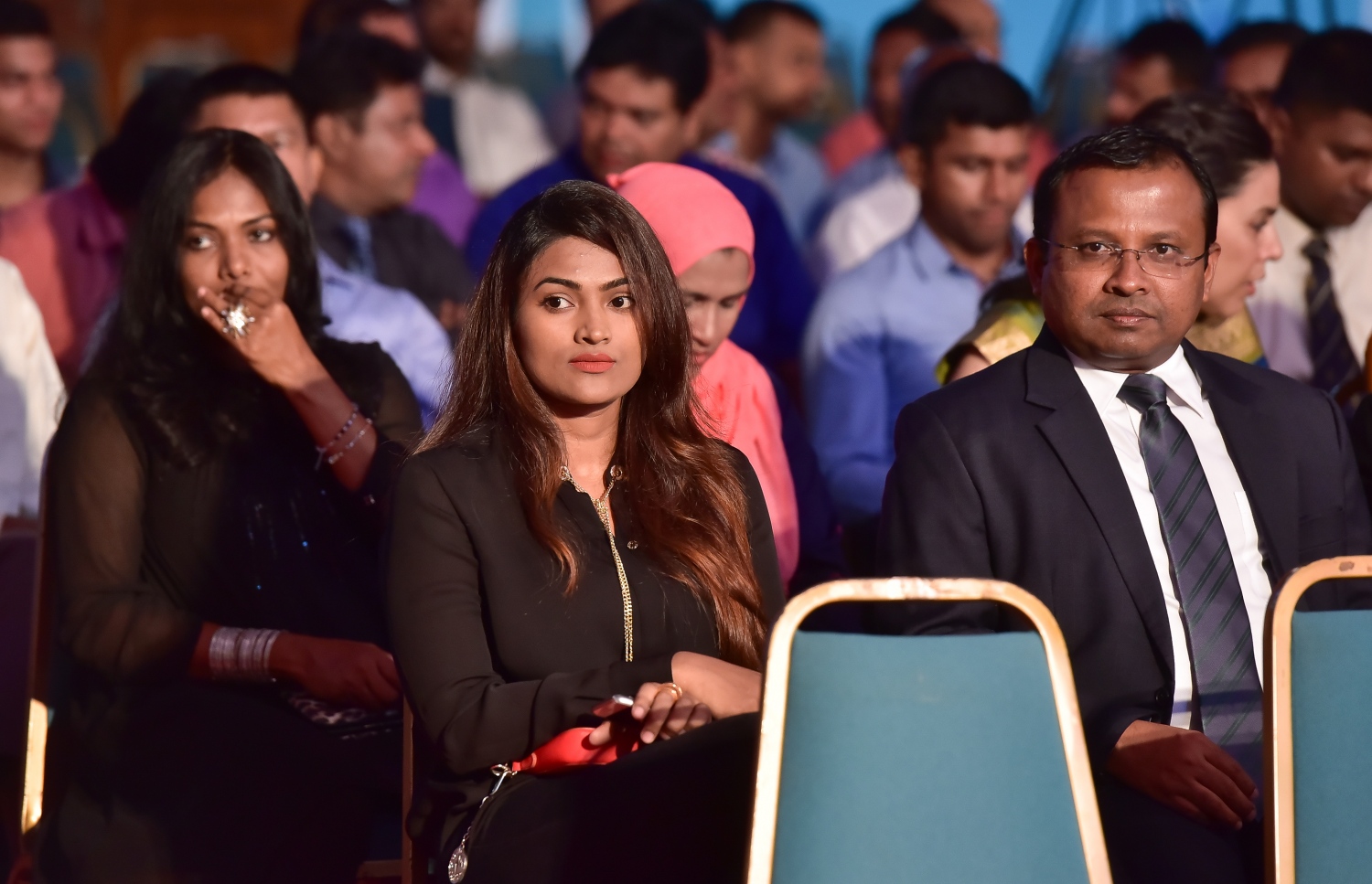 މާލެ: ޖެނުއަރީ 27، 2017: އިންޑިއާގެ ޖުމްހޫރީ ދުވަސް ފާހަގަކުރަން ބޭއްވި ހަފްލާގެ ތެރެއިން.-- ފޮޓޯ: ނިޝާން އަލީ/ މިހާރު