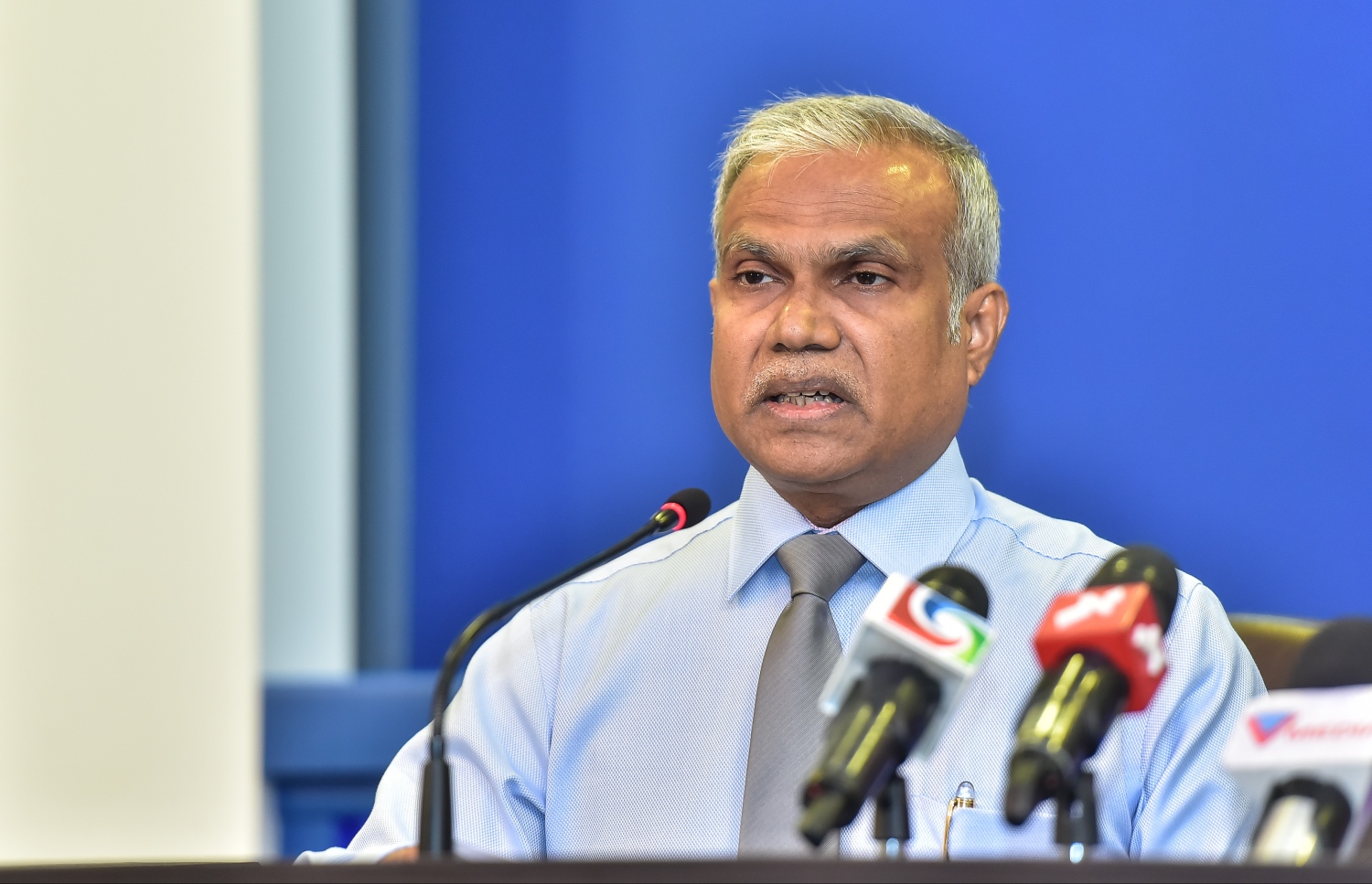 ފޮރިން މިނިސްޓަރު އާސިމް. ގައުމީ ސިޔާދަތަށް ބުރޫ އަރާނެ ކަންކަމަށް ފުރުސަތު ހުޅުވާނުލެވޭނެ ކަމަށް އާސިމް ވިދާޅުވި. - ފޮޓޯ: ނިޝާން އަލީ/ މިހާރު