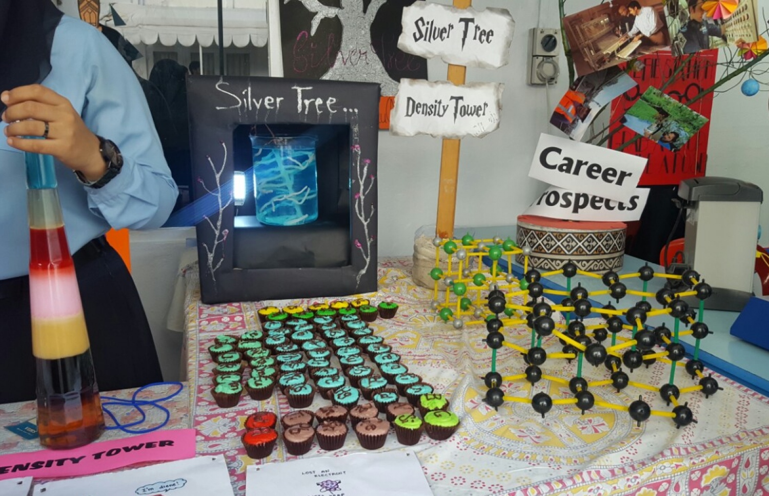 ވިލާ އިންޓަނޭޝަނަލް ހައި ސްކޫލުގެ އޯޕަން ޑޭ އަށް ދަރިވަރުން ތައްޔާރުކޮށްފައި ހުރި ބައެއް ތަކެތި.-- މިހާރު ފޮޓޯ