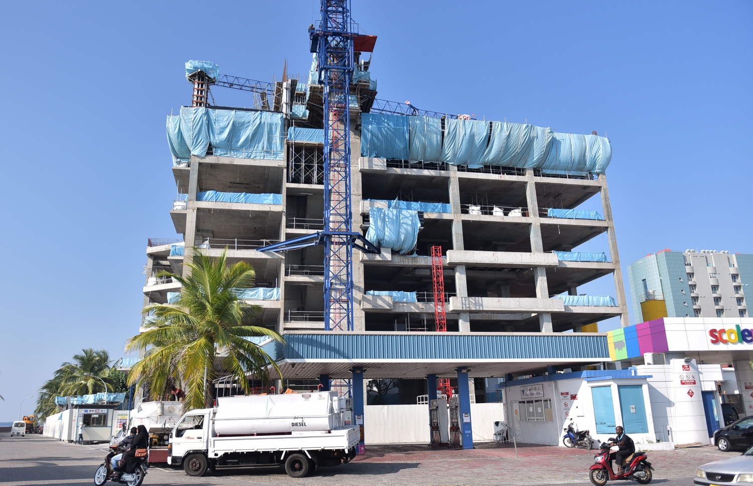 އައިޖީއެމްއެޗްގައި އަލަށް ހަދާ 25 ބުރީގެ އިމާރާތް: އެތަނުގެ މަސައްކަތް އަންނަ އަހަރުގެ މެދުތެރޭގައި ނިމޭނެ. ފޮޓޯ: ހުސެއިން ވަހީދު /މިހާރު