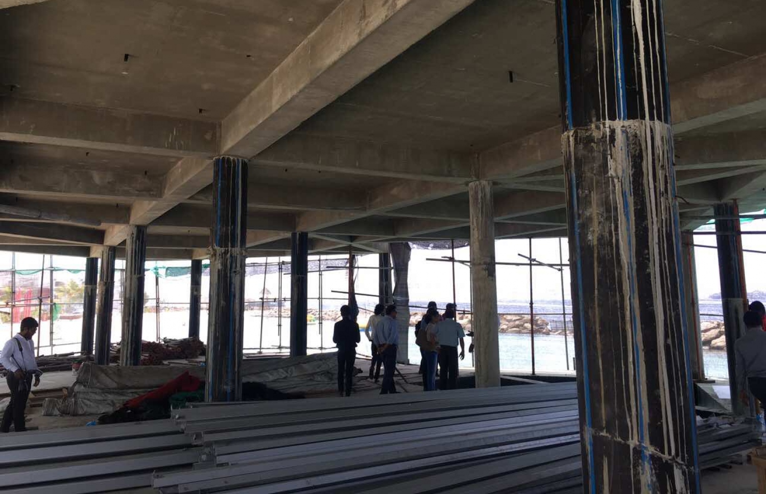 ރަސްފަންނުގައި ހަދާ ޕެވިލިއަން. ޕެވިލިއަން ރޭނުގެ ބޮޑު ބައެއް ވަނީ ނިމިފައި. -- ފޮޓޯ: މިހާރު