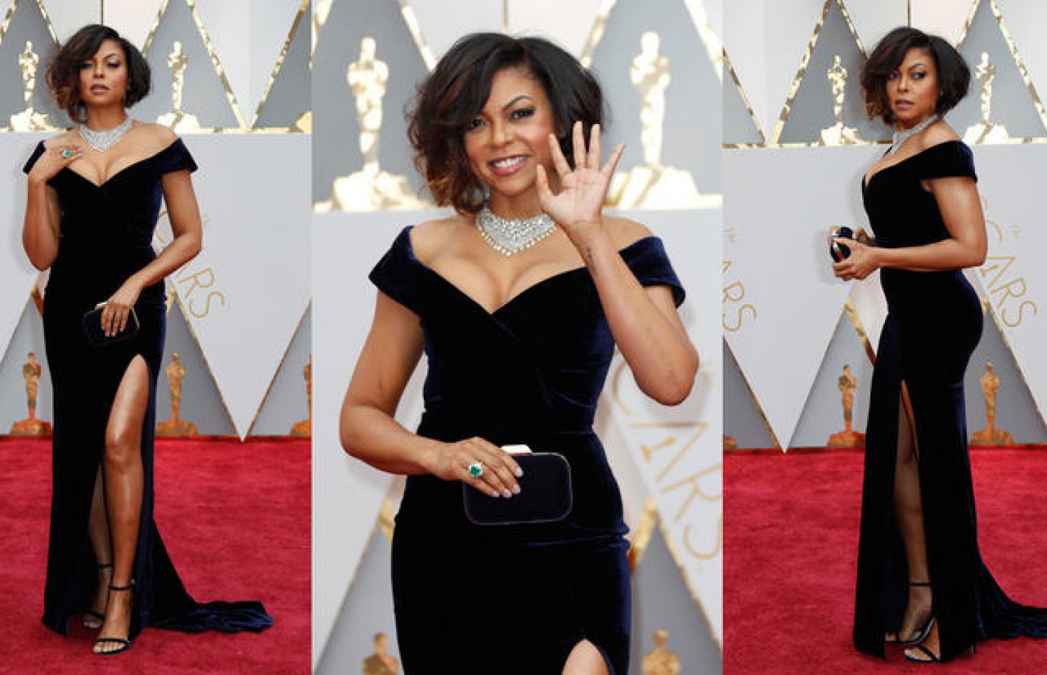 އެކްޓްރެސް ތަރާޖީ ލައިގެން ހުރި ކަޅު ކުލައިގެ ވެލްވެޓް ގައުން