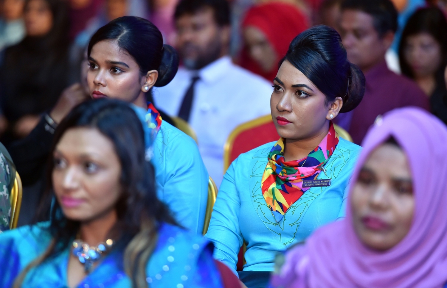 މާލެ: މާޗް 8، 2017: ބައިނަލްއަގުވާމީ އަންހެނުންގެ ދުވަސް ފާހަގަކުރަން ދަރުބާރުގޭގައި ބޭއްވި ޖަލްސާގެ ތެރެއިން.-- ފޮޓޯ: ރައީސް އޮފީސް