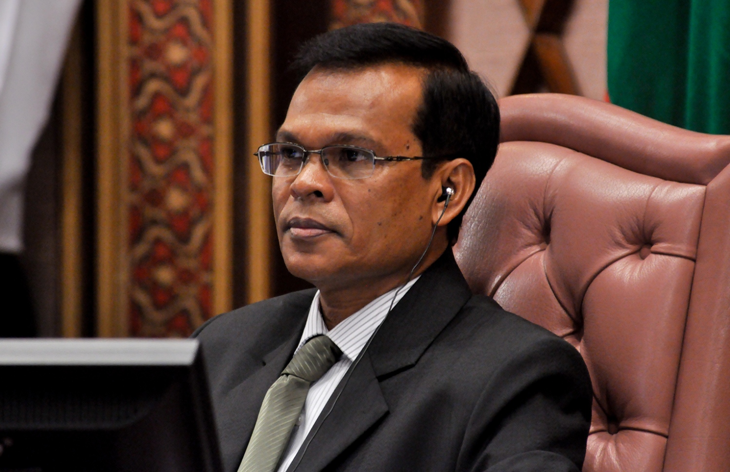 މަޖިލީހުގެ ރައީސް އަބްދުﷲ މަސީހް މުހައްމަދު. --ފޮޓޯ މަޖިލިސް