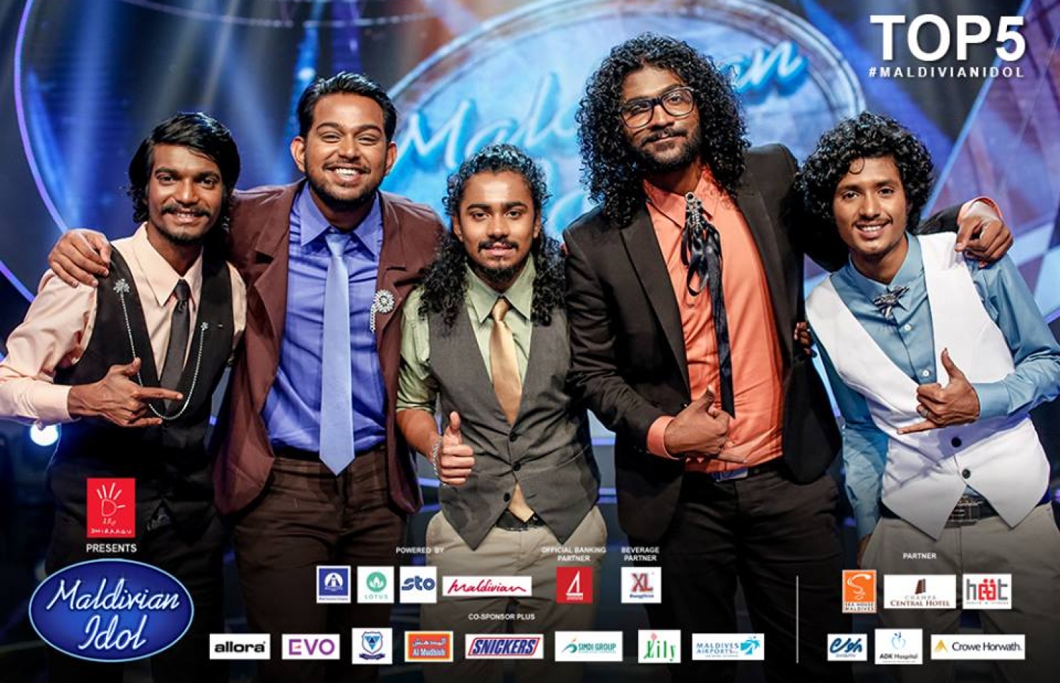 މޯލްޑިވިއަން އައިޑޮލް ދޭއްގެ ގަދަ ފަސް ބައިވެރިން.