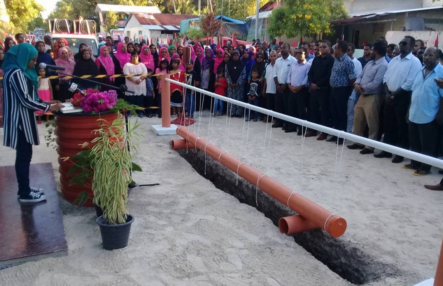 ހުޅުމީދޫ ނަރުދަމާ ނިޒާމްގެ މަސައްކަތް ފެށުމުގެ ހަފުލާގެ ތެރެއިން. ފޮޓޯ: ޕީޕީއެމް