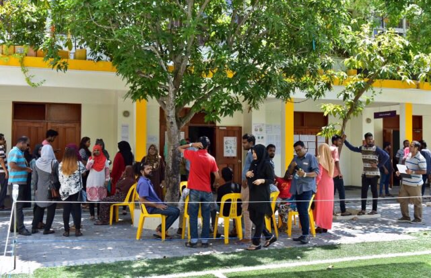 މާލޭގައި މިއަދު ވޯޓު ލަނީ -- ފޮޓޯ: އަހުމަދު އަބްދުﷲ ސައީދު/ މިހާރު