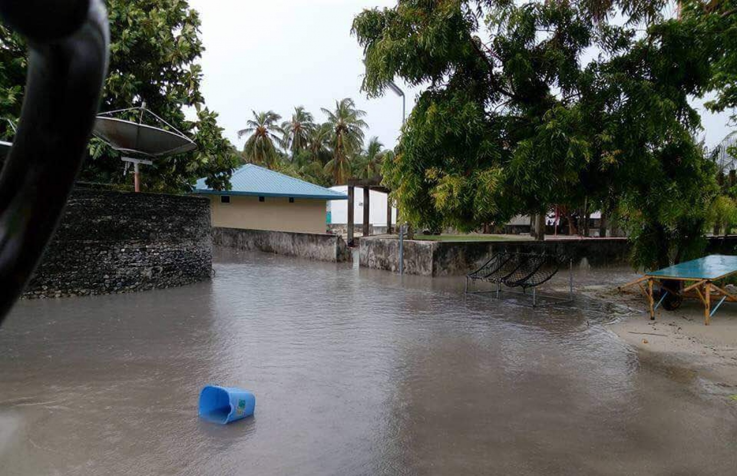 ބޯކޮށް ވާރޭ ވެހުމުގެ ސަބަބުން އުލިގަމުގައި ފެން ބޮޑުވެފައި. -- ފޮޓޯ: ސޯޝަލް މީޑިއާ