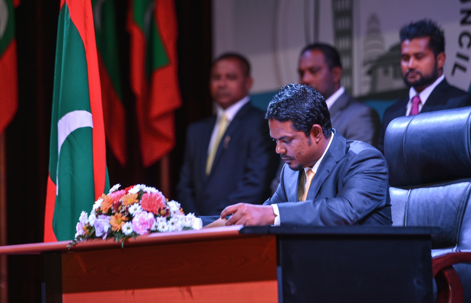 މާލެ: ޖޫން 3، 2017- މާލޭ ސިޓީ ކައުންސިލްގެ އާ މެމްބަރުން ހުވާކުރެއްވުމަށް ބޭއްވި ރަސްމިއްޔާތުގެ ތެރެއިން.---މިހާރު ފޮޓޯ: ހުސެއިން ވަހީދު