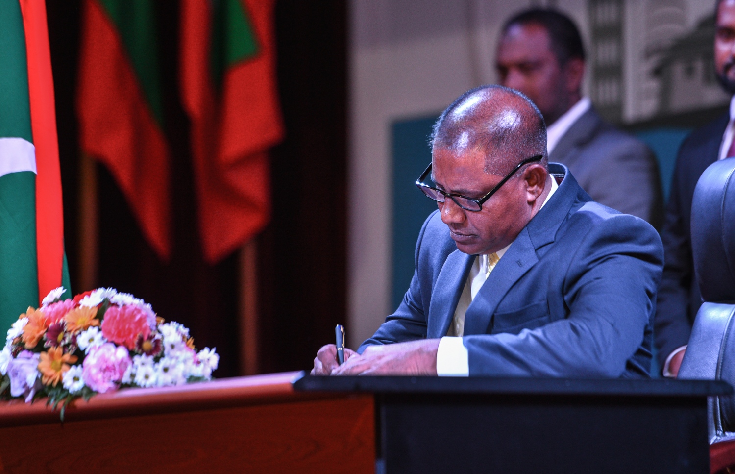 މާލެ: ޖޫން 3، 2017- މާލޭ ސިޓީ ކައުންސިލްގެ އާ މެމްބަރުން ހުވާކުރެއްވުމަށް ބޭއްވި ރަސްމިއްޔާތުގެ ތެރެއިން.---މިހާރު ފޮޓޯ: ހުސެއިން ވަހީދު